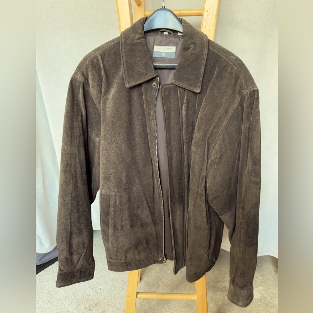 Savile Row Men’s Brown Suede Leather Jacket